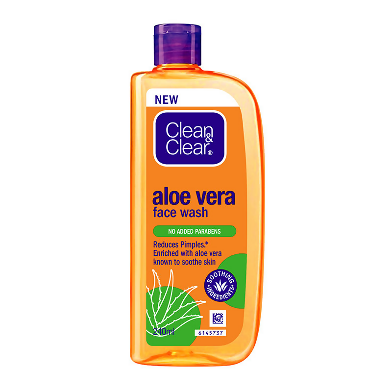 Clean & Clear Aloe Vera Face Wash - Gentle Hydrating Cleanser for Oily Skin | Grocsy
