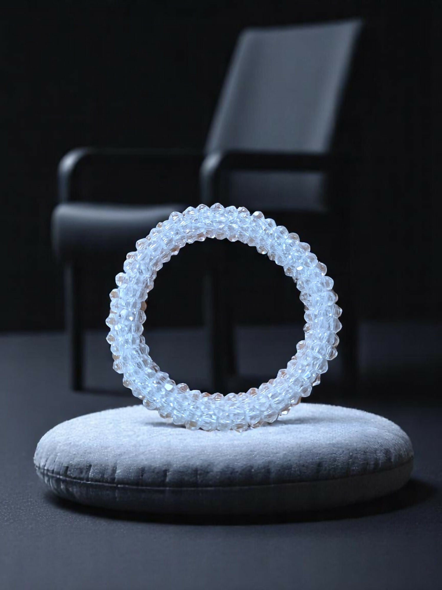 Inhanns Unisex Crystal Bloom – Adjustable Crystal Bead Bracelets - White | Grocsy