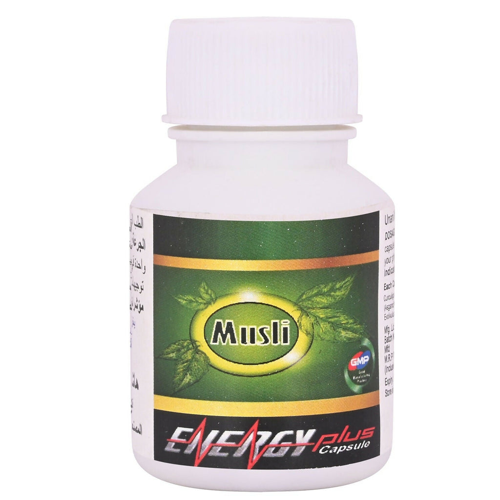 Hashmi Pharmacy Musli Energy Plus Capsules For Men | Grocsy