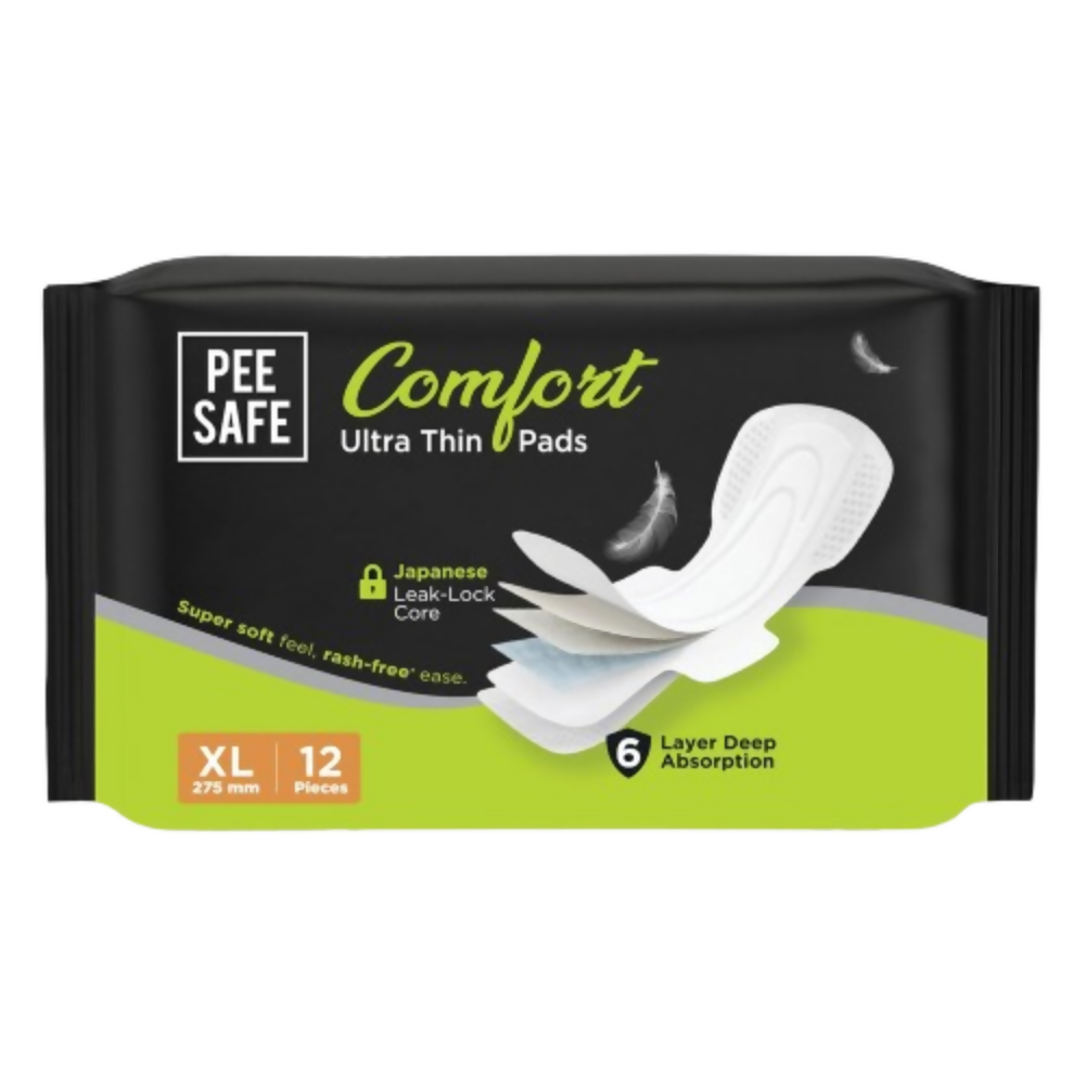 Pee Safe Comfort Ultra Thin Sanitary Pads For Women - XL | Grocsy