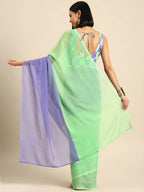 Ahalyaa Women's Traditional wear Saree - Fluorescent Green | Grocsy
