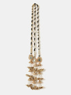 Ruby Raang Gold Gota Pati Work And Black Thread And Mirrors With Gold Stones And Mor Pankh Motif | Grocsy