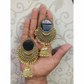 MS Fashion India Beautiful Gold Oxidized Mirror Jhumka Traditional Pearls Bridal Earrings | Grocsy