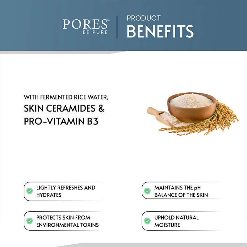 Pores Be Pure Anti-Pollution Face Toner With Rice Water | Grocsy