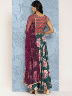 Ahalyaa Women's Traditional wear Lehenga Choli - Green | Grocsy