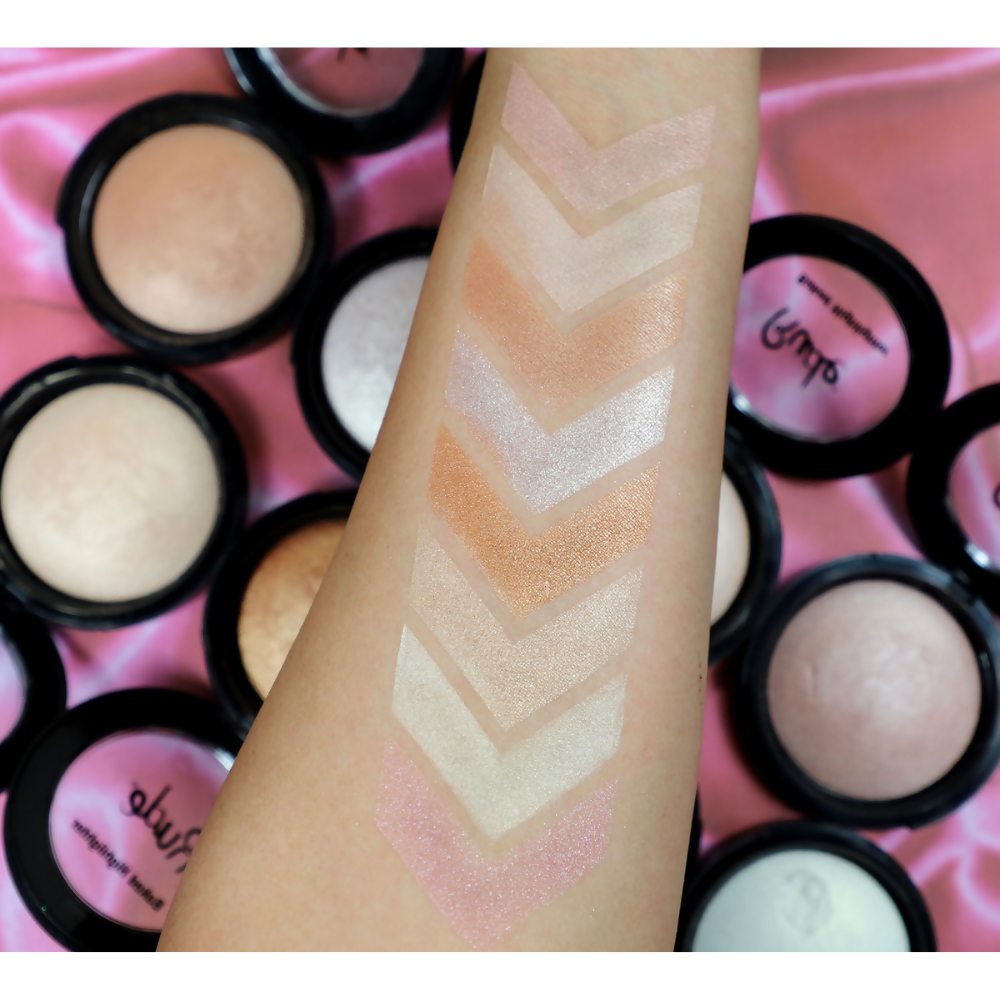 Rude Cosmetics Baked Highlighter Shimmer - Queens Glow | Grocsy