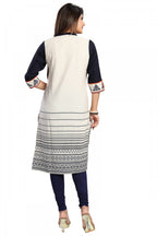 Snehal Creations Curiously Contemporary Cream Cotton Tunic With Print Design | Grocsy
