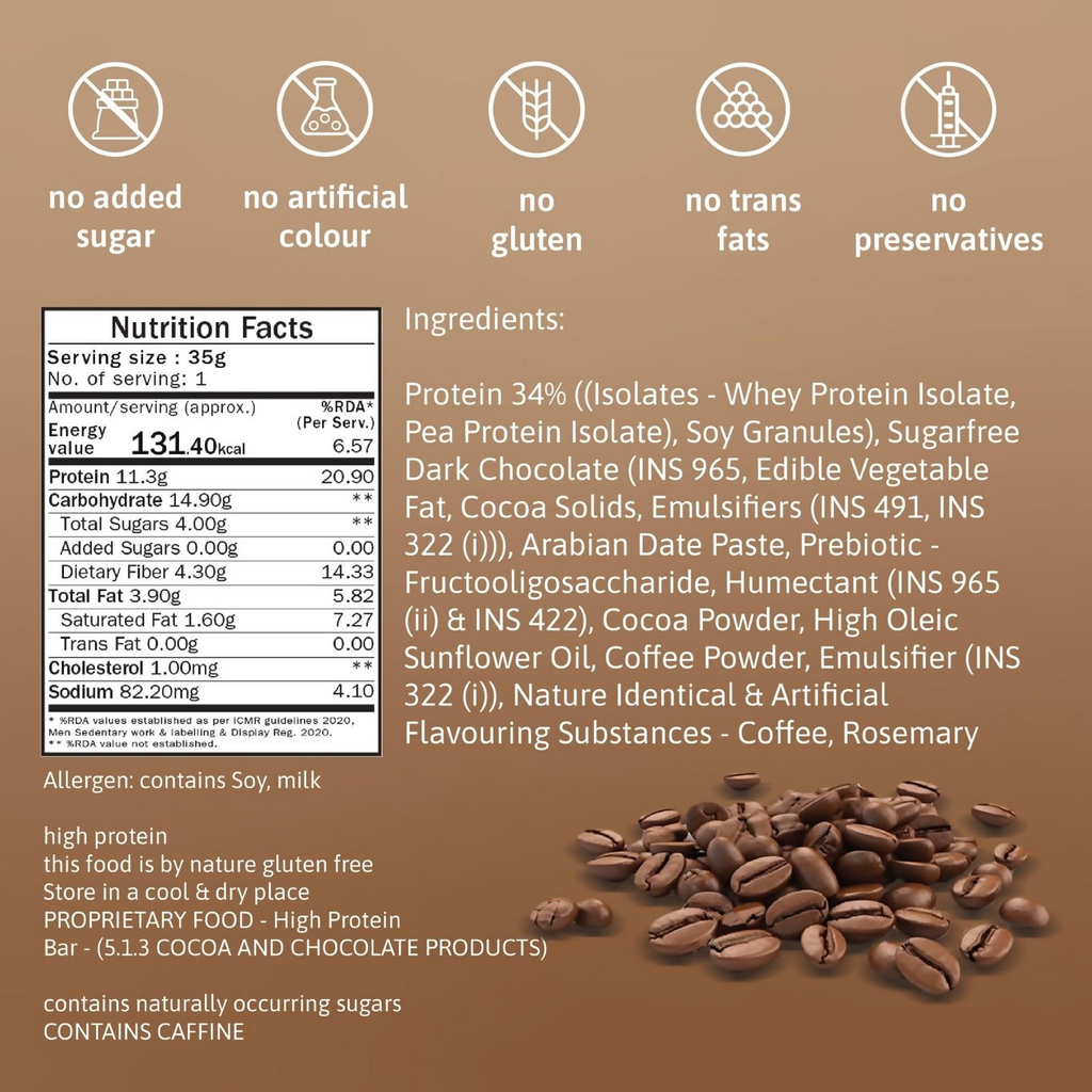 Phab Protein Bars With Protein Mocha Nut Fudge | Grocsy