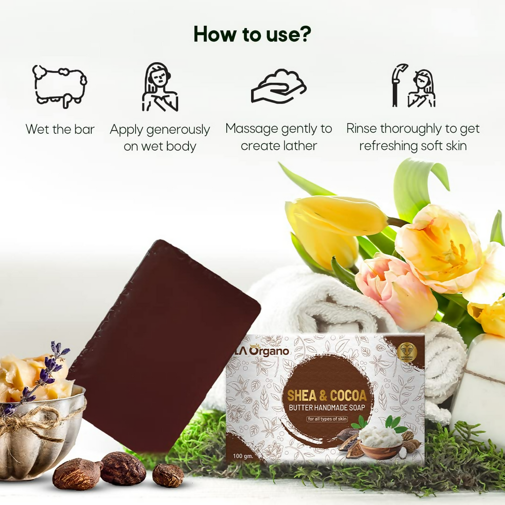 LA Organo Shea & Cocoa Butter Handmade Soap | Grocsy