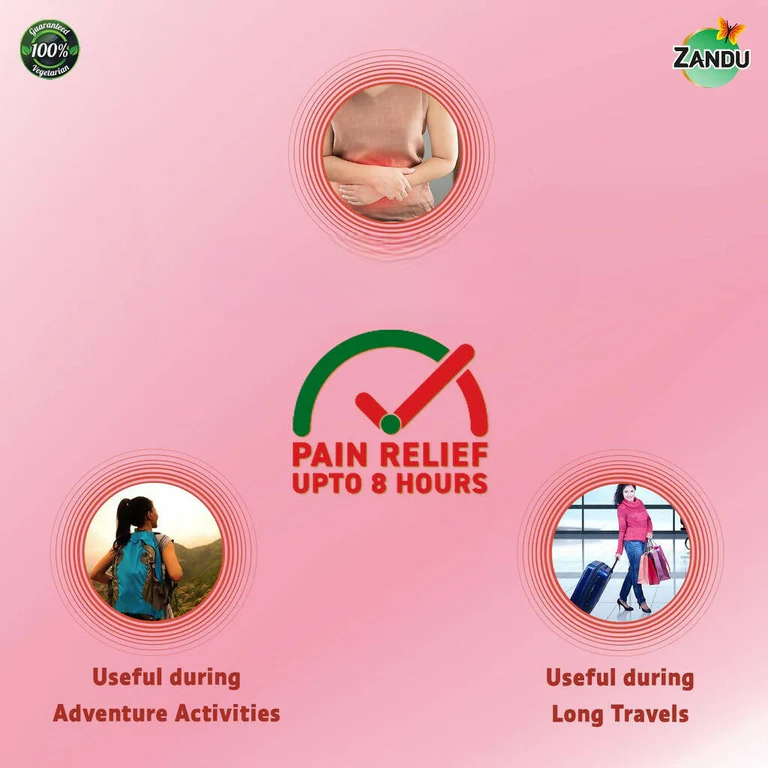 Zandu Feminine Pain Relief Patch | Grocsy