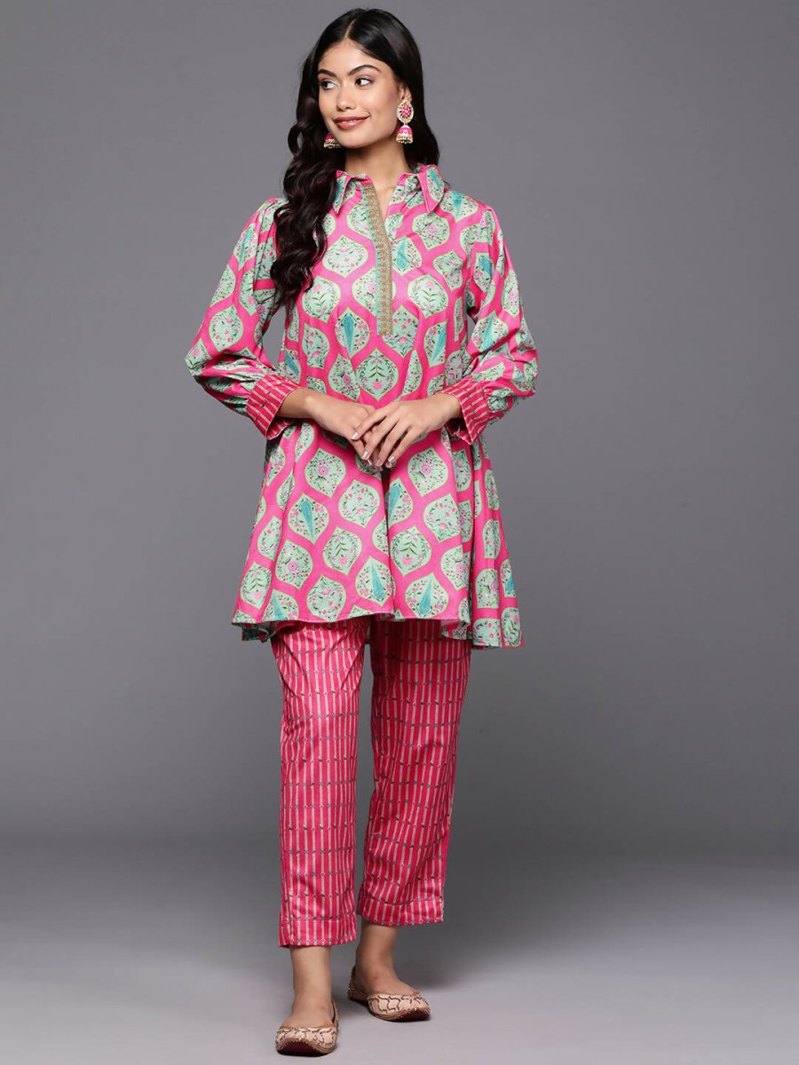 Ahalyaa Women's Traditional Wear Co-ods - Pink | Grocsy