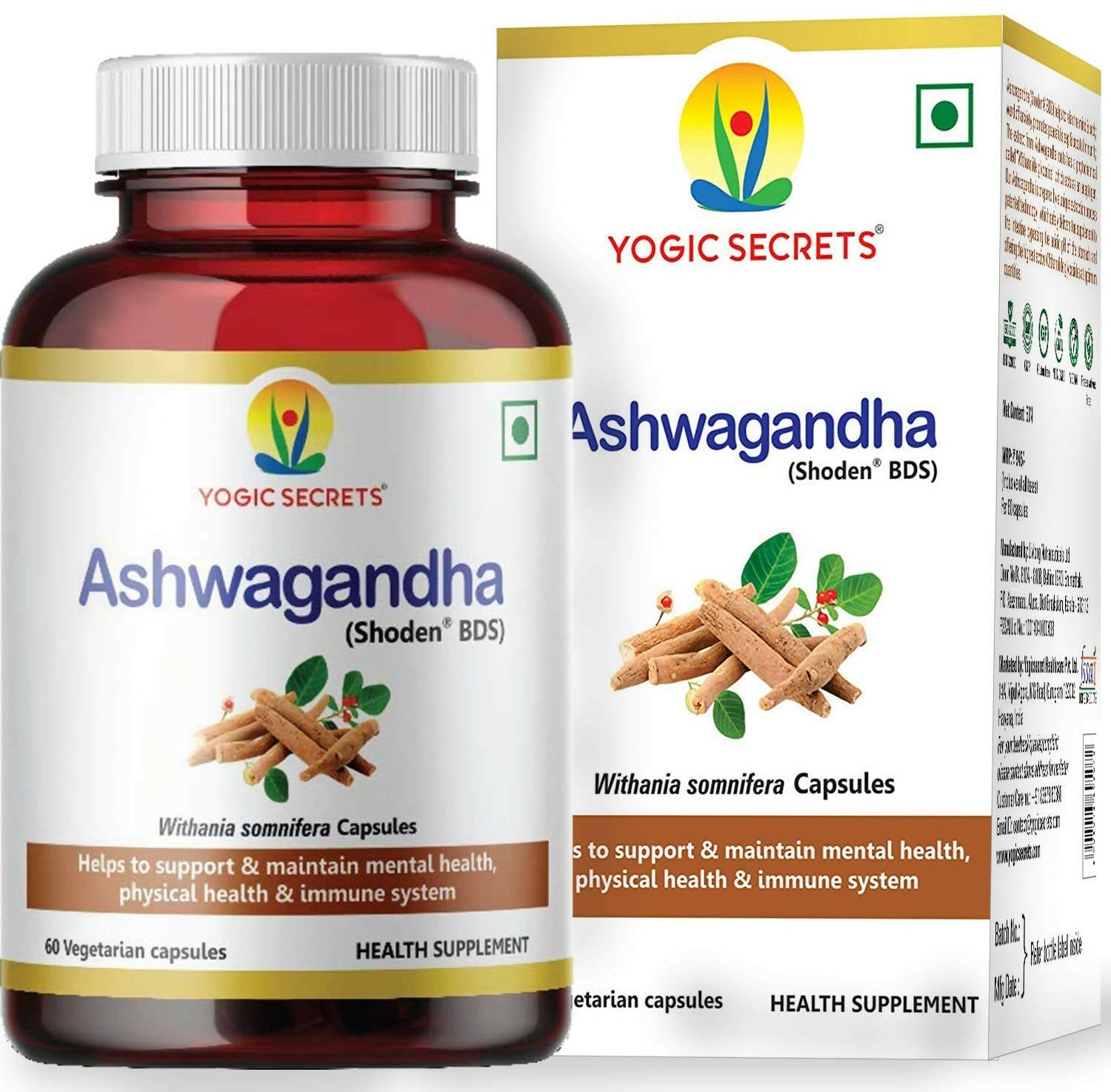 Yogic Secrets Ashwagandha Capsules | Grocsy