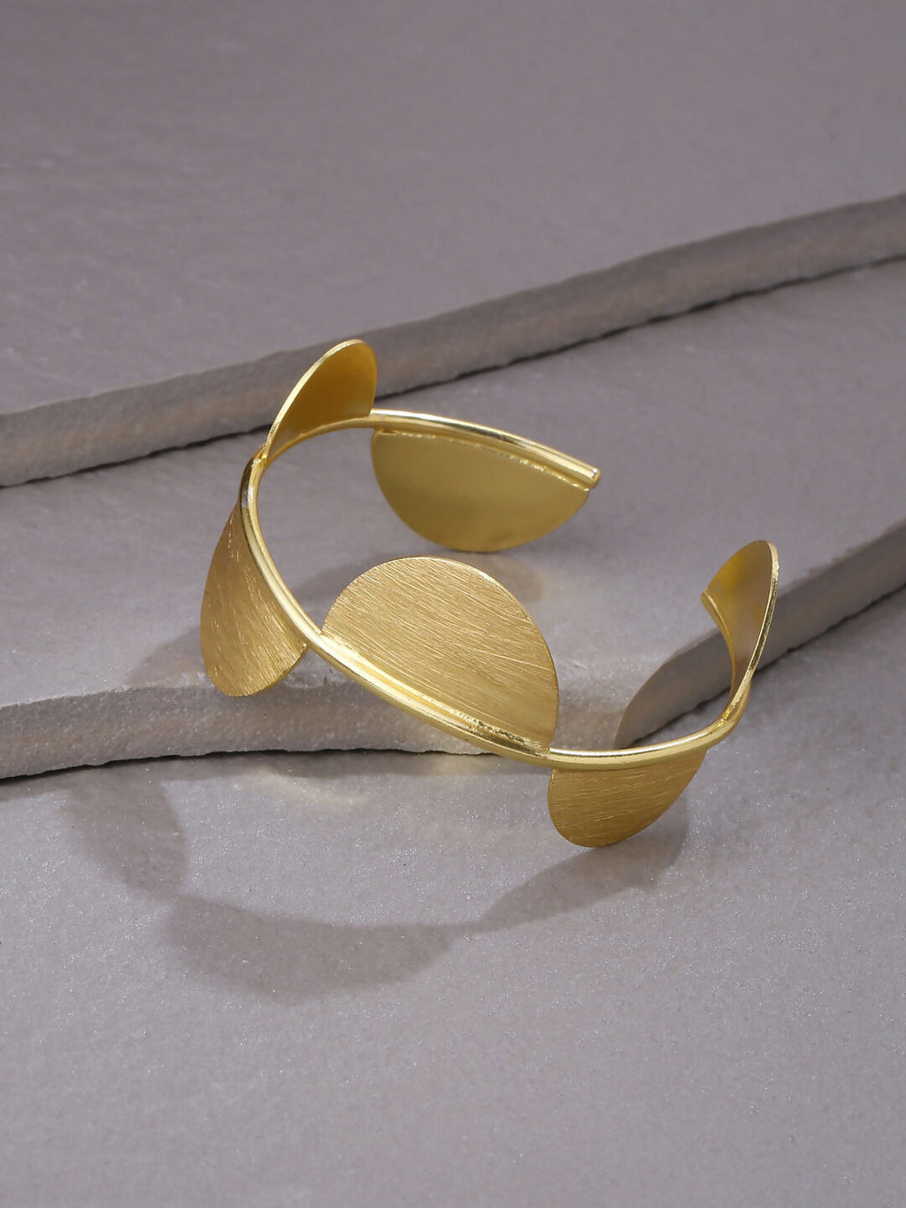 NVR Women Gold-Polished Adjustable Kada Bracelet | Grocsy