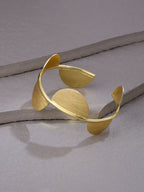 NVR Women Gold-Polished Adjustable Kada Bracelet | Grocsy