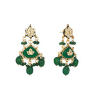 Nuyug 22K Gold Plated Arc Kundan Ruby Drops Necklace | Grocsy