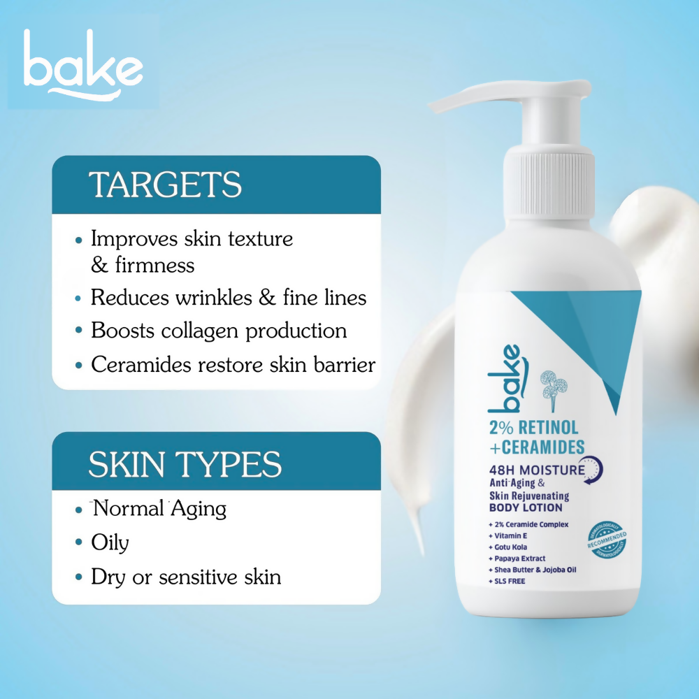 Bake 2% Retinol + Ceramides Body Lotion | Grocsy