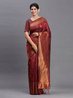 Shree Shyam Fashion Silk Maroon Saree | Grocsy