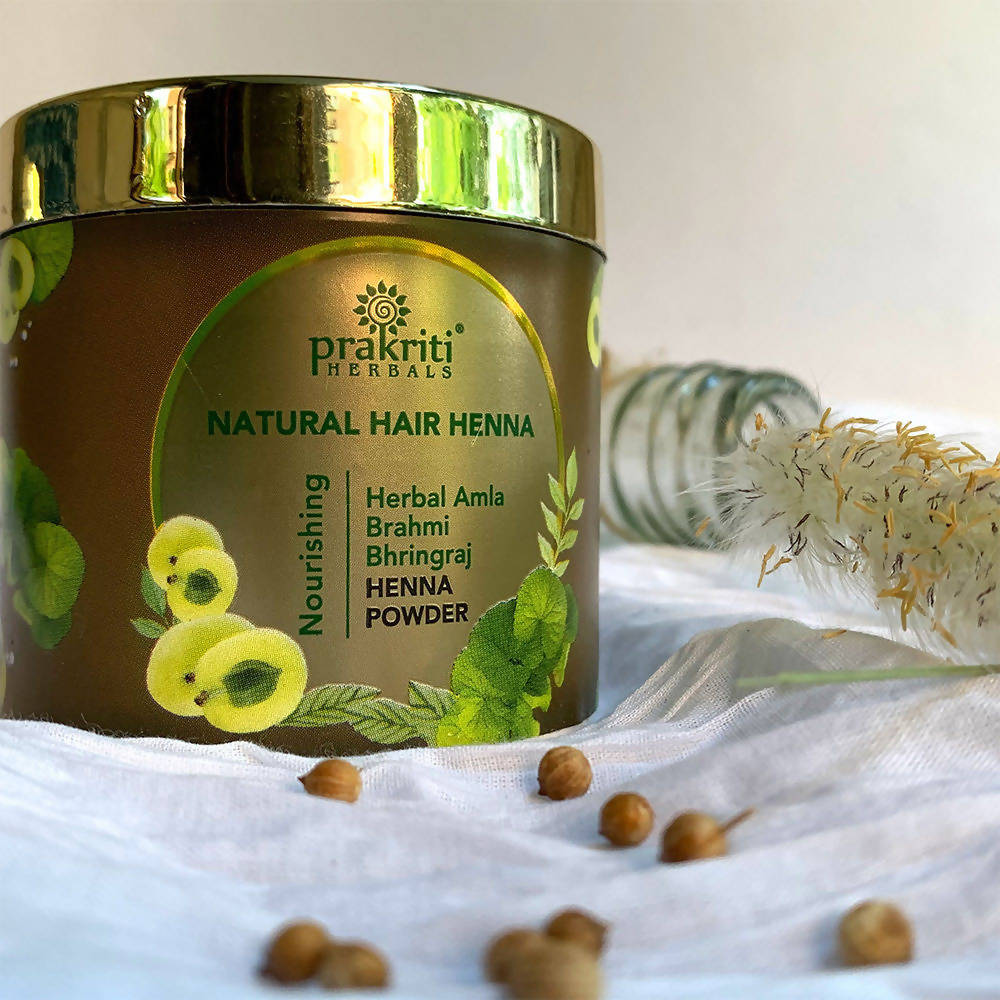 Prakriti Herbals Natural Hair Henna Herbal Amla Brahmi Bhringraj Henna Powder | Grocsy