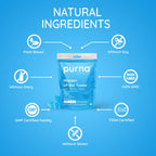 Purna Gummies Biotin Blueberry Flavour Gummies with Vitamin B 12 for Stronger Hair and Nails | Grocsy