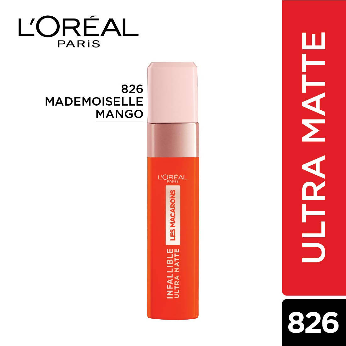 L'Oréal Paris Infallible Ultra Matte Liquid Lipstick, Les Macarons - 826 Mademoiselle Mango | Grocsy