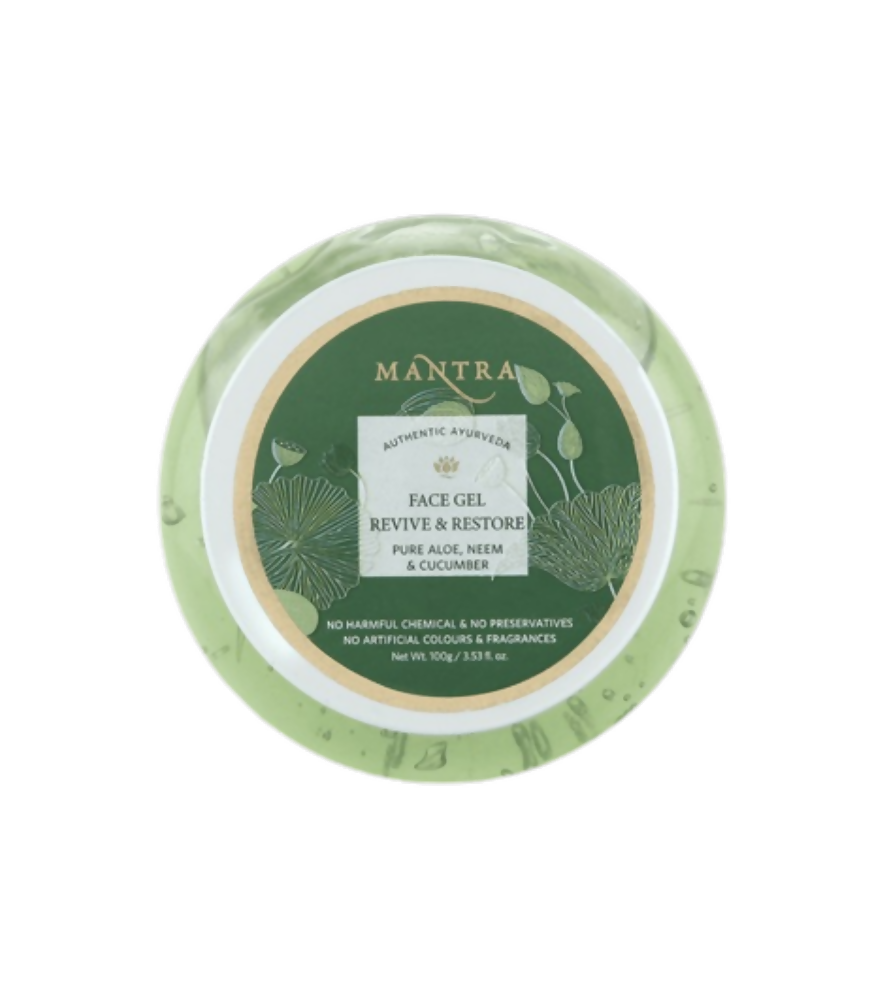 Mantra Herbal Face Gel Revive & Restore Pure Aloe Neem & Cucumber | Grocsy