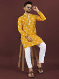 Anaita Yellow Embroidered Silk Straight Kurta | Grocsy