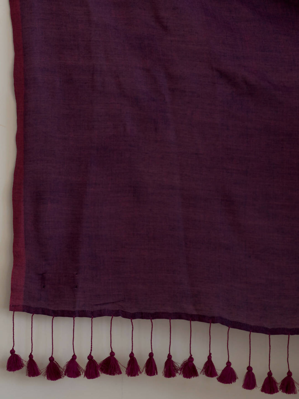Suta Purple Solid Cotton Blend Saree | Grocsy