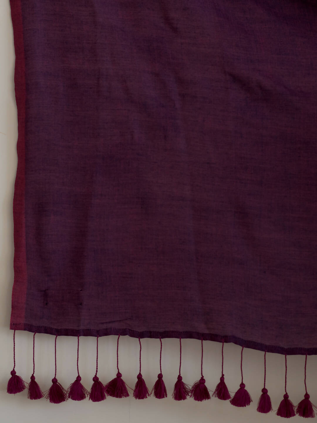 Suta Purple Solid Cotton Blend Saree | Grocsy