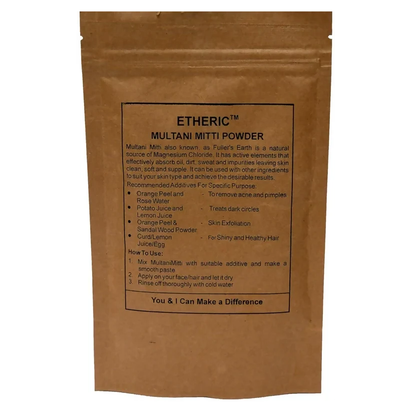 Etheric Multani Mitti – Natural Deep Cleansing & Skin Brightening Face Pack | Grocsy