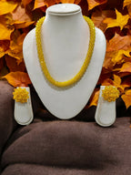 Inhanns Noor-E-Jalwa – Handmade Crystal Bead Necklace / Necklace With Earrings -Adjustable - Yellow | Grocsy