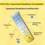 Inja Glow Liposomal Glutathione Drop Fizz & Drink Effervescent Tablets - Lemon | Grocsy