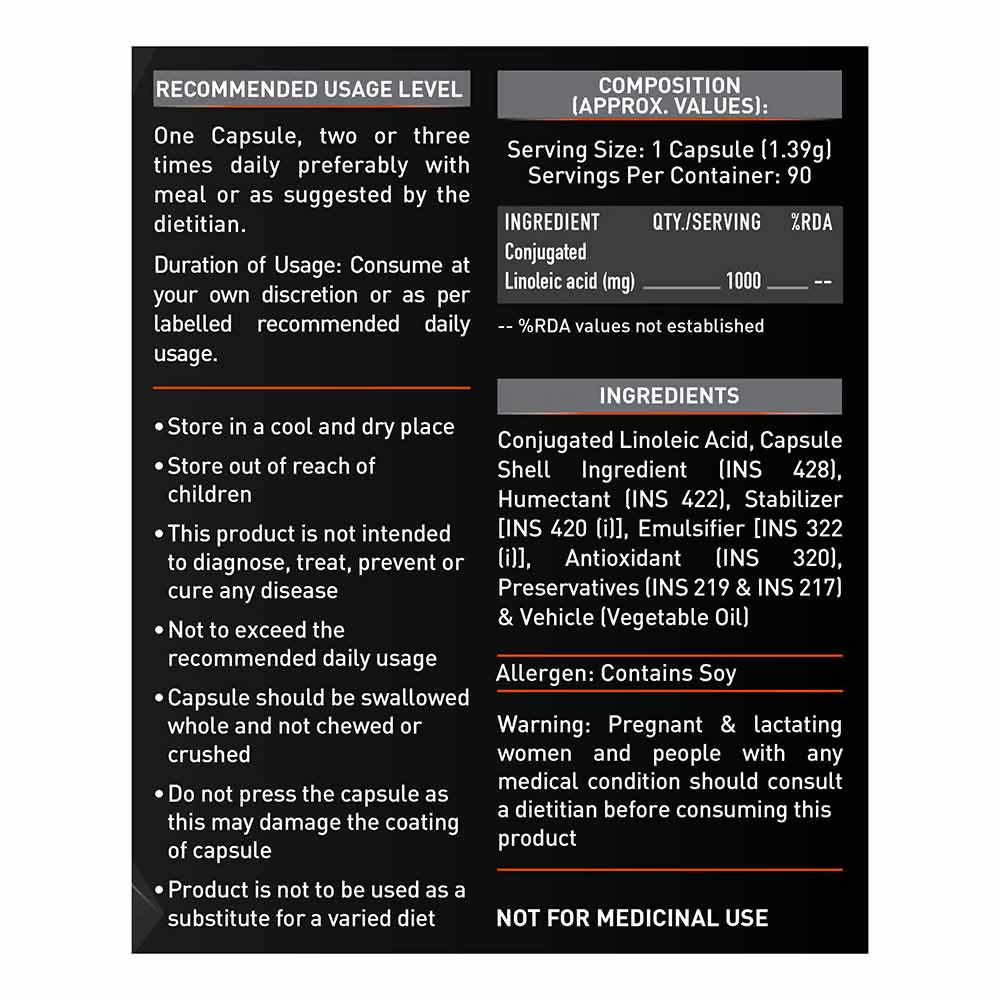 MuscleBlaze CLA 1000 Fat Burner Supplement | Grocsy