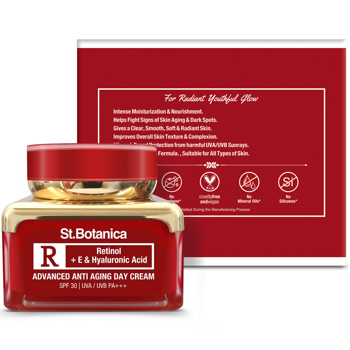 St.Botanica Retinol Advanced Anti Aging Day Cream SPF 30 | Grocsy