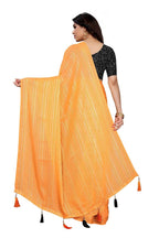 Vamika Orange Georgette Seqence Saree (Riva Orange) | Grocsy