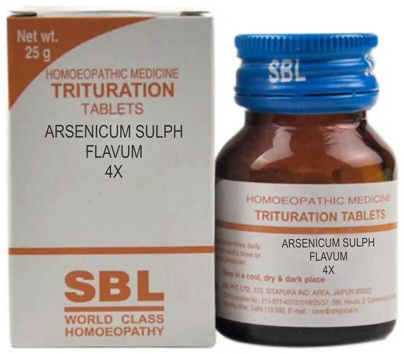SBL Homeopathy Arsenicum Sulph Flavum Trituration Tablets | Grocsy