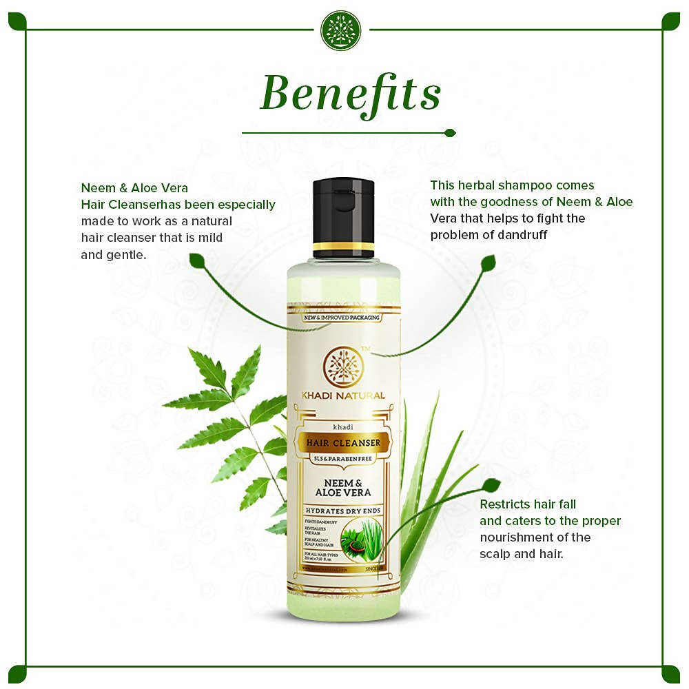 Khadi Natural Neem & Aloe Vera Hair Cleanser | Grocsy