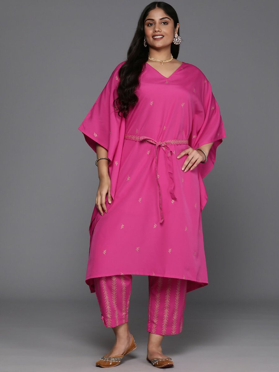 Ahalyaa Women's Traditional wear Kurta Set - Pink | Grocsy