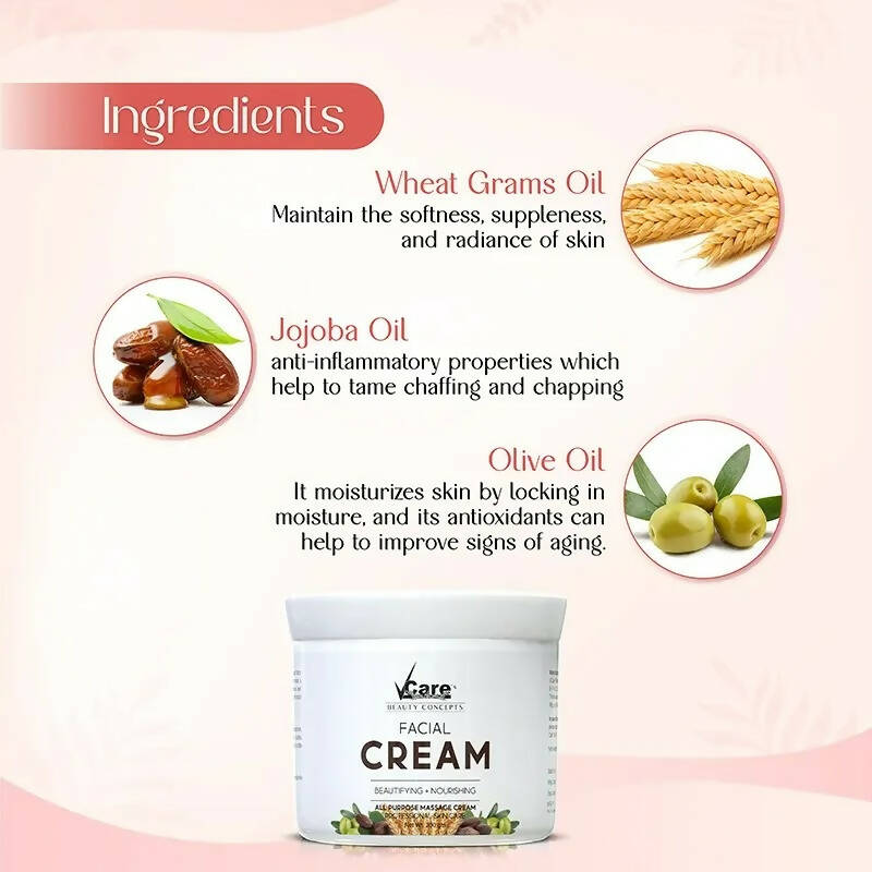 VCare Facial Cream For Glowing Skin | Grocsy
