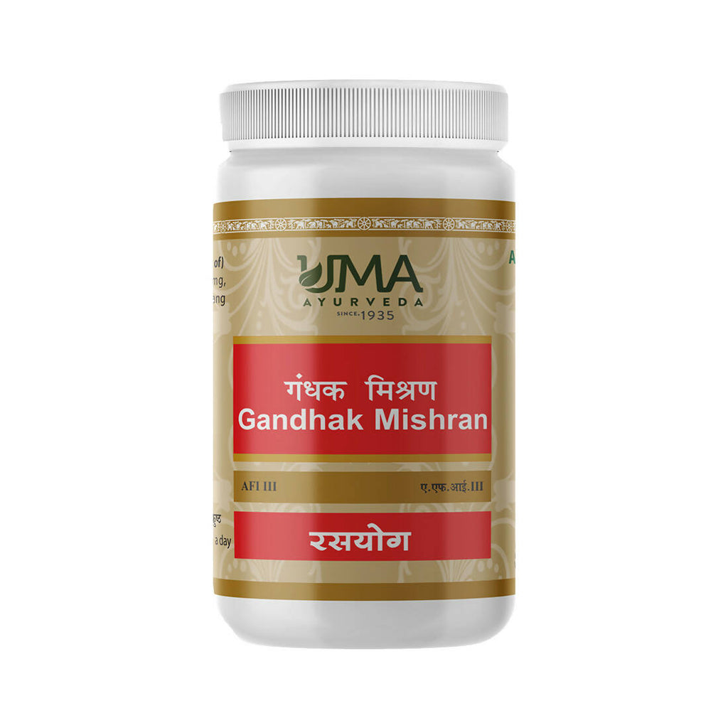 Uma Ayurveda Gandhak Mishran Tablets | Grocsy