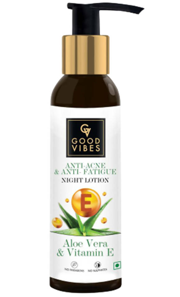 Good Vibes Aloe Vera + Vitamin E Anti - Acne Night Face Lotion | Grocsy