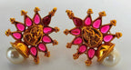 Pink Kemp Temple Earrings