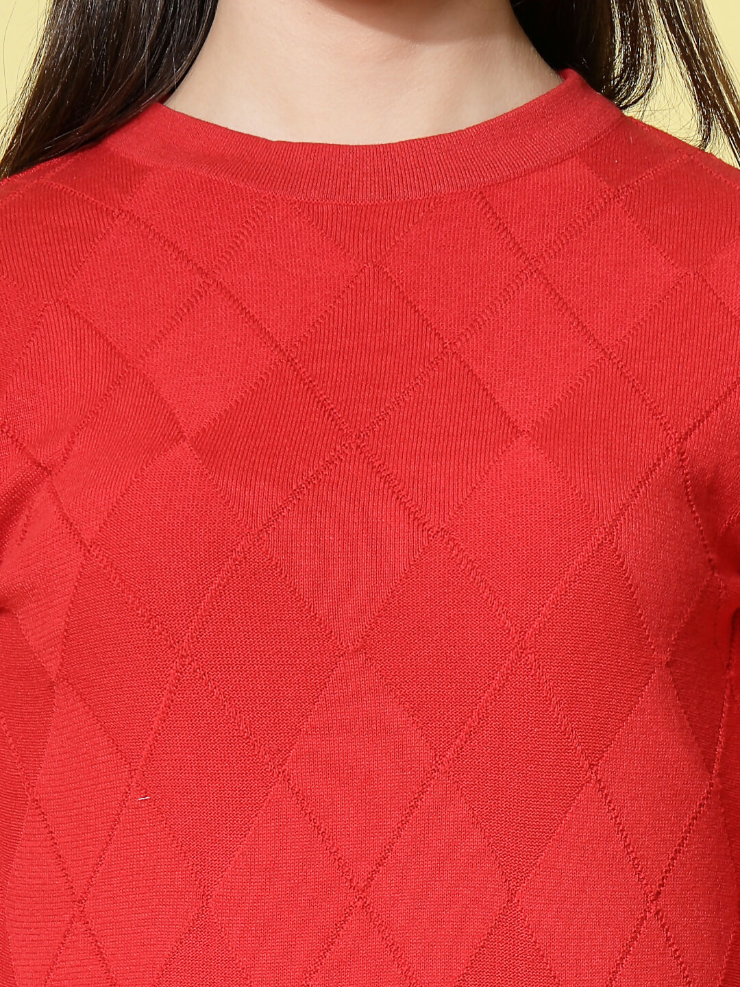 Women Winter Red Cotton Dress - Wool Trees | Grocsy