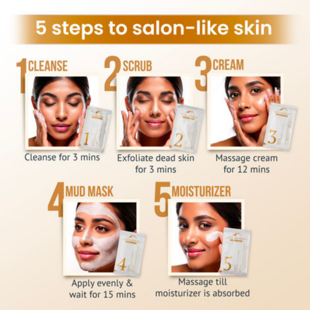 Alps Goodness Gold Glow Facial Kit - Saffron | Grocsy