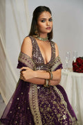 Purple Georgette Sequence Embroidery Work Lehenga Choli - Jihu Culture | Grocsy