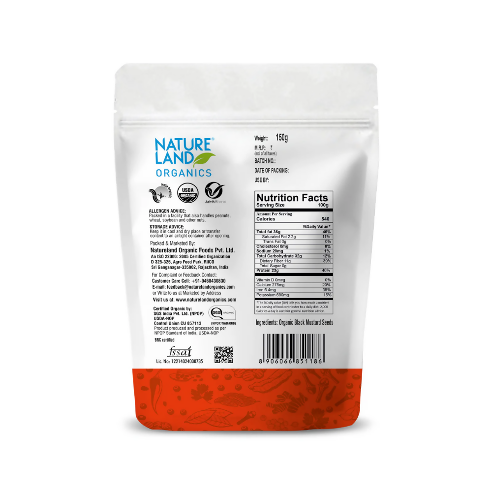 Nature Land Organics Mustard Black | Grocsy