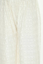 Mominos Fashion Moeza Reyon Cotton Off White Color Chikan Work Palazzo | Grocsy