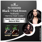 VedicAyurveda Natural Henna Hair Color No Ammonia Black & No Ammonia Dark Brown | Grocsy