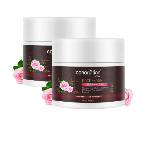 Coronation Herbal Pink Rose Clay Face Mask | Grocsy