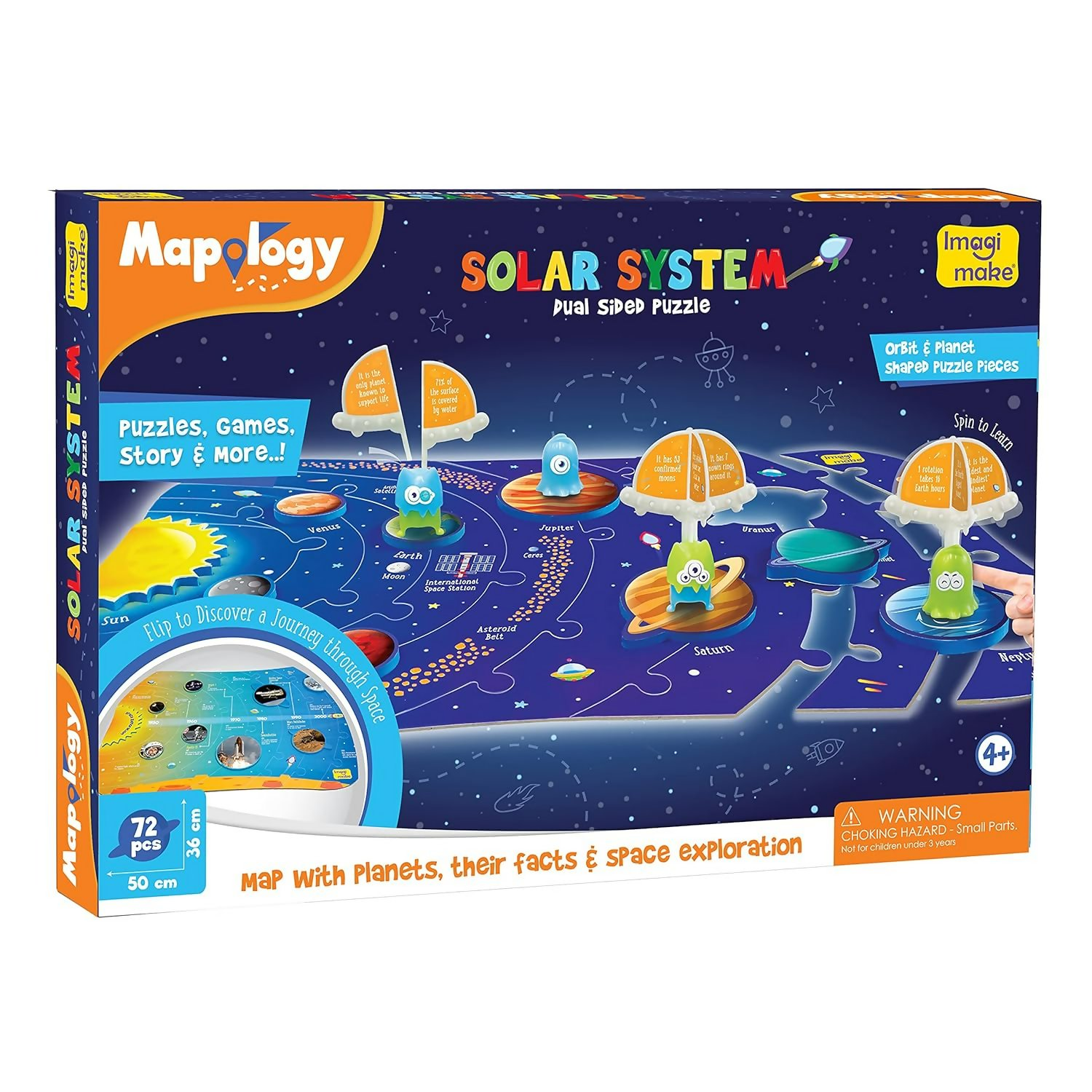 Imagimake Mapology Solar System Puzzle - Learning Aid And Educational Toy - For Kids Age 4 And Above (Solar System) | Grocsy