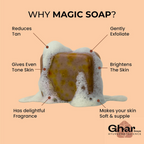 Ghar Soaps Sandalwood & Saffron Magic Soaps For Bath | Grocsy